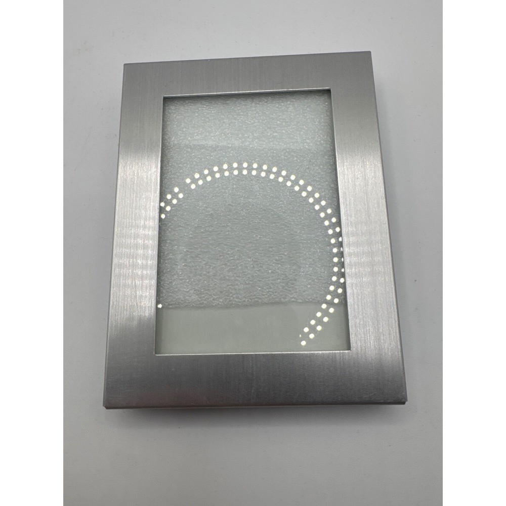 Elsal Inc Brushed Silver Metal Picture Frame Modern Minimalist 3.25x4.25
